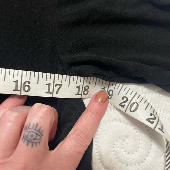 EILEEN FISHER Fine Jersey Scrunch Neck Top black small turtleneck - Picture 7 of 10